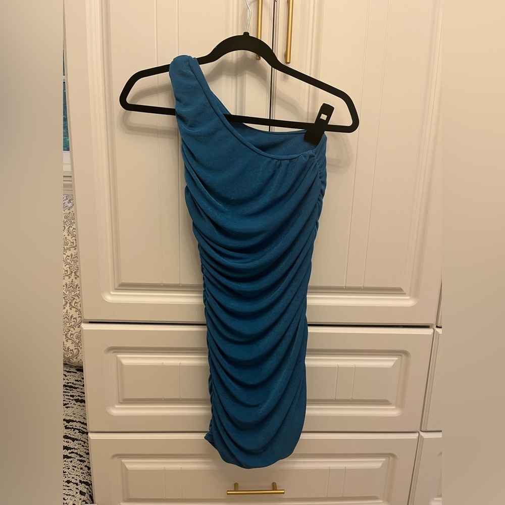Pacsun size small blue strapless mini dress